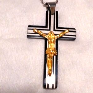 Crucifix and Chain Stainless Steel